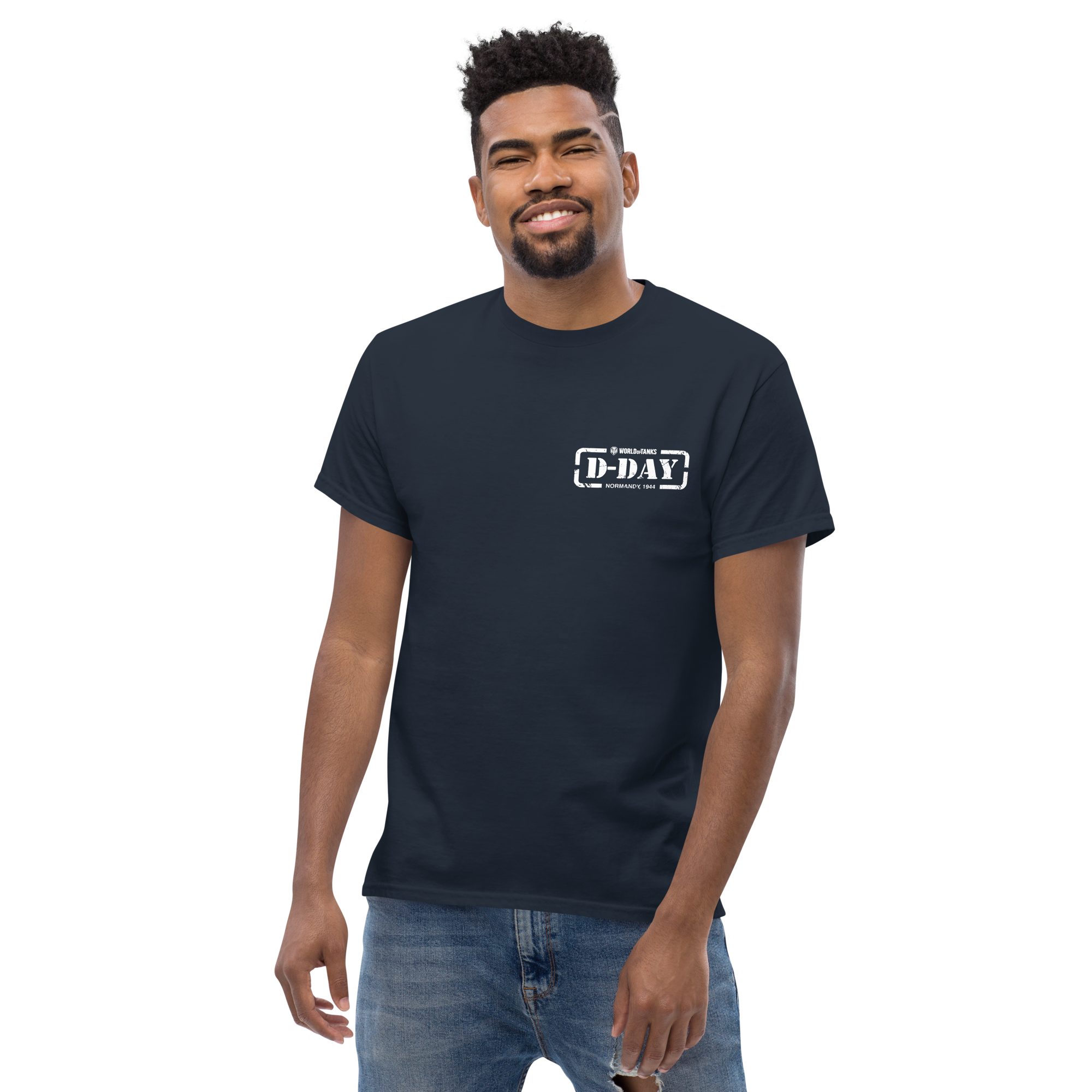 World of Tanks D-Day 2025 t-shirt navy cotone