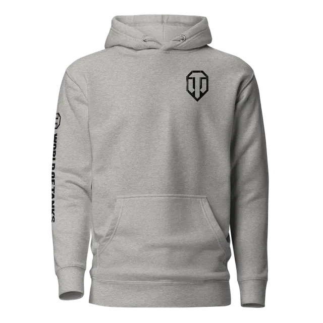 World of Tanks Grey Black felpa cappuccio grigia