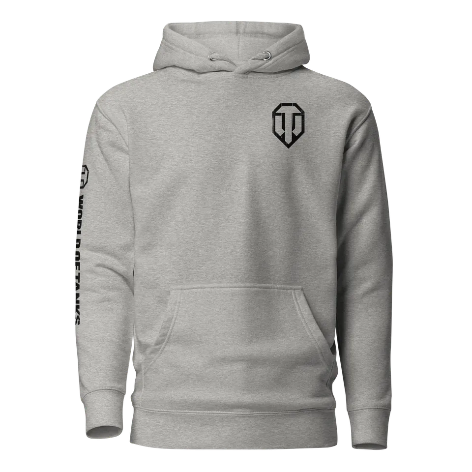 World of Tanks Grey Black felpa cappuccio grigia