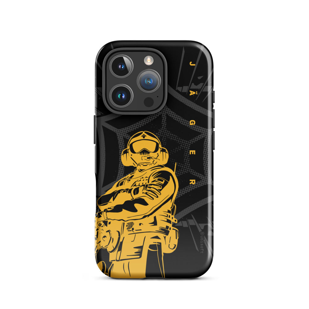 Rainbow Six Siege Jager cover iPhone 16 Pro doppia protezione