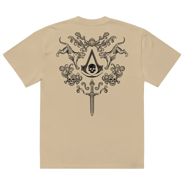 Ubisoft Assassin's Creed Black Flag maglietta tattoo oversize
