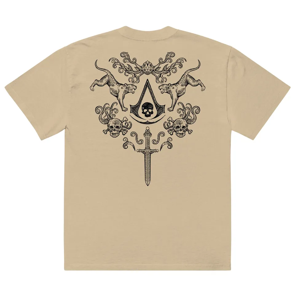 Ubisoft Assassin's Creed Black Flag maglietta tattoo oversize
