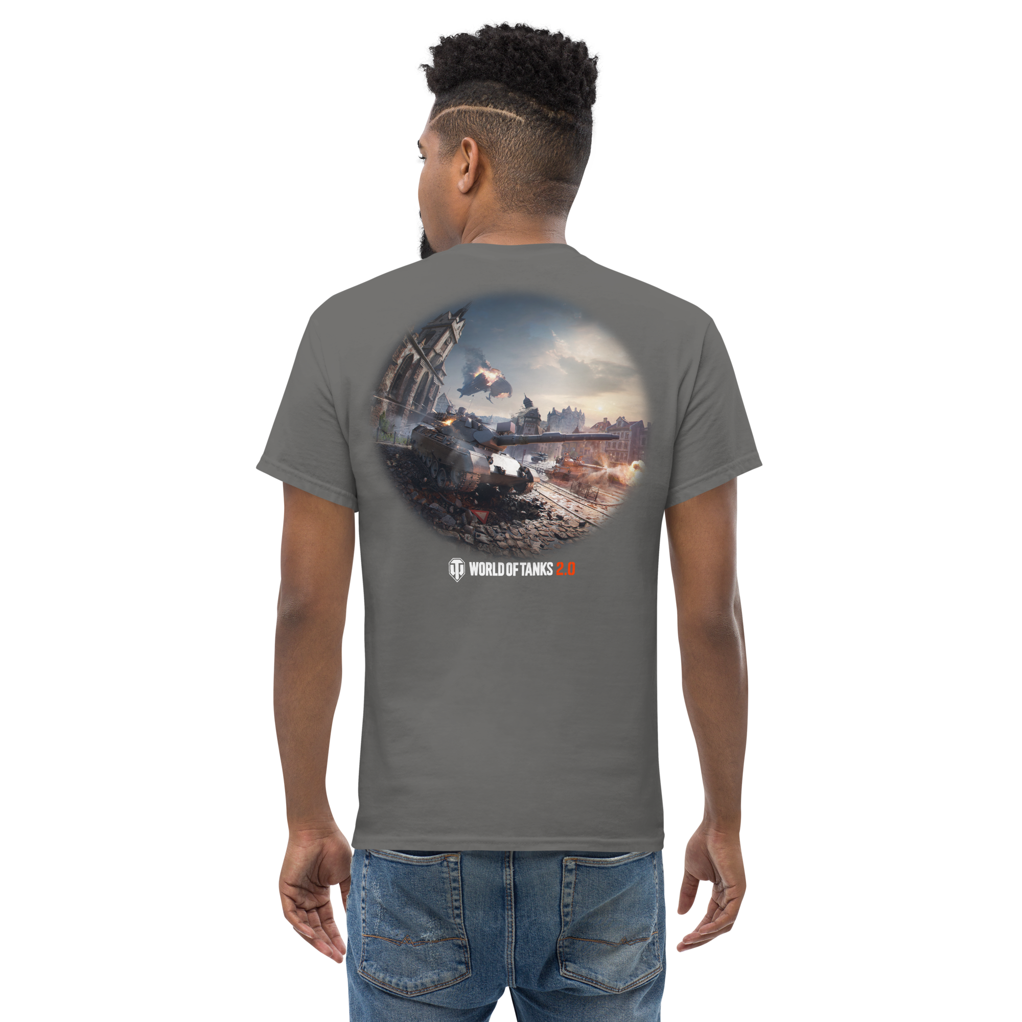 World of Tanks 2.0 maglietta carbone 100% cotone