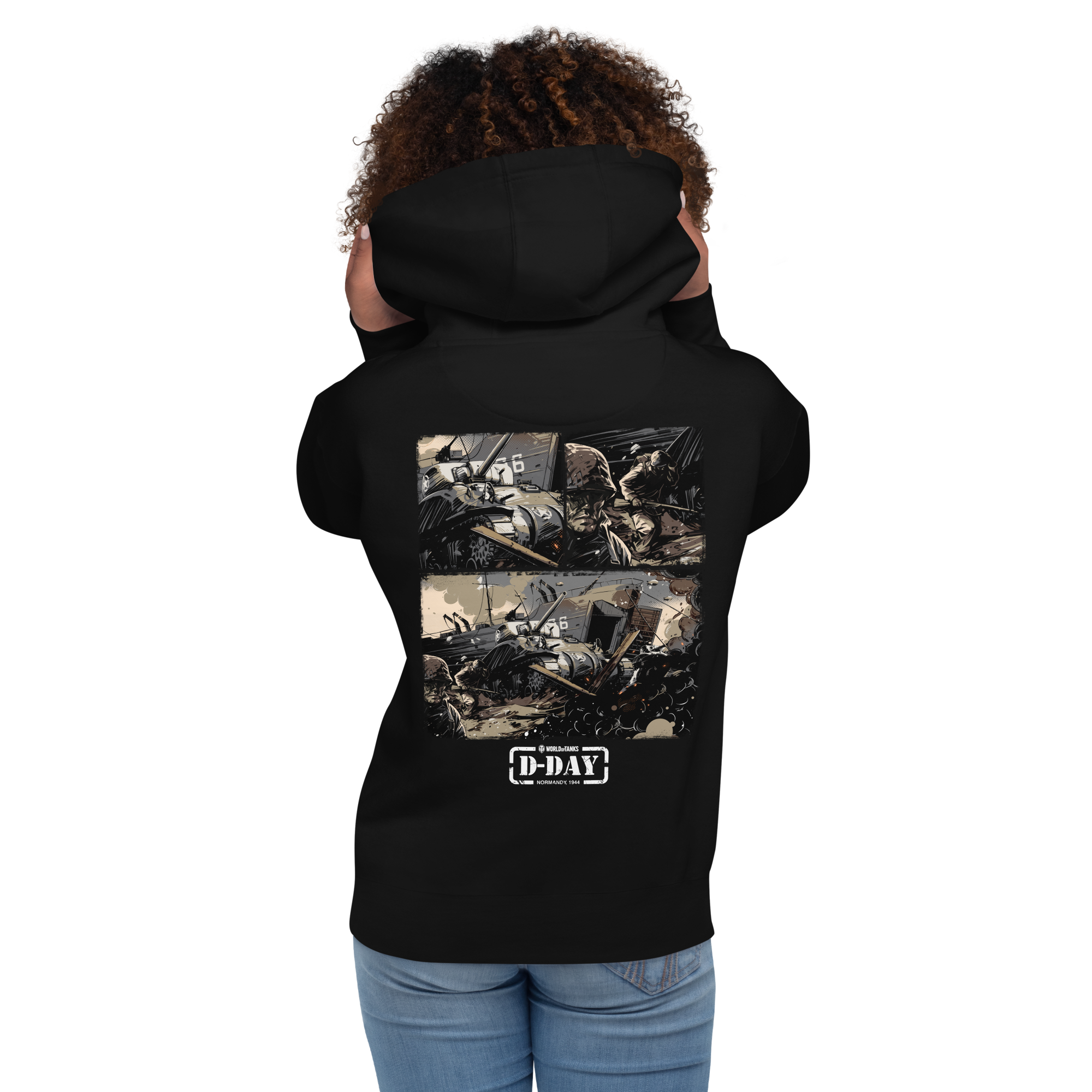 World of Tanks D-Day Fury Storm felpa cappuccio nera