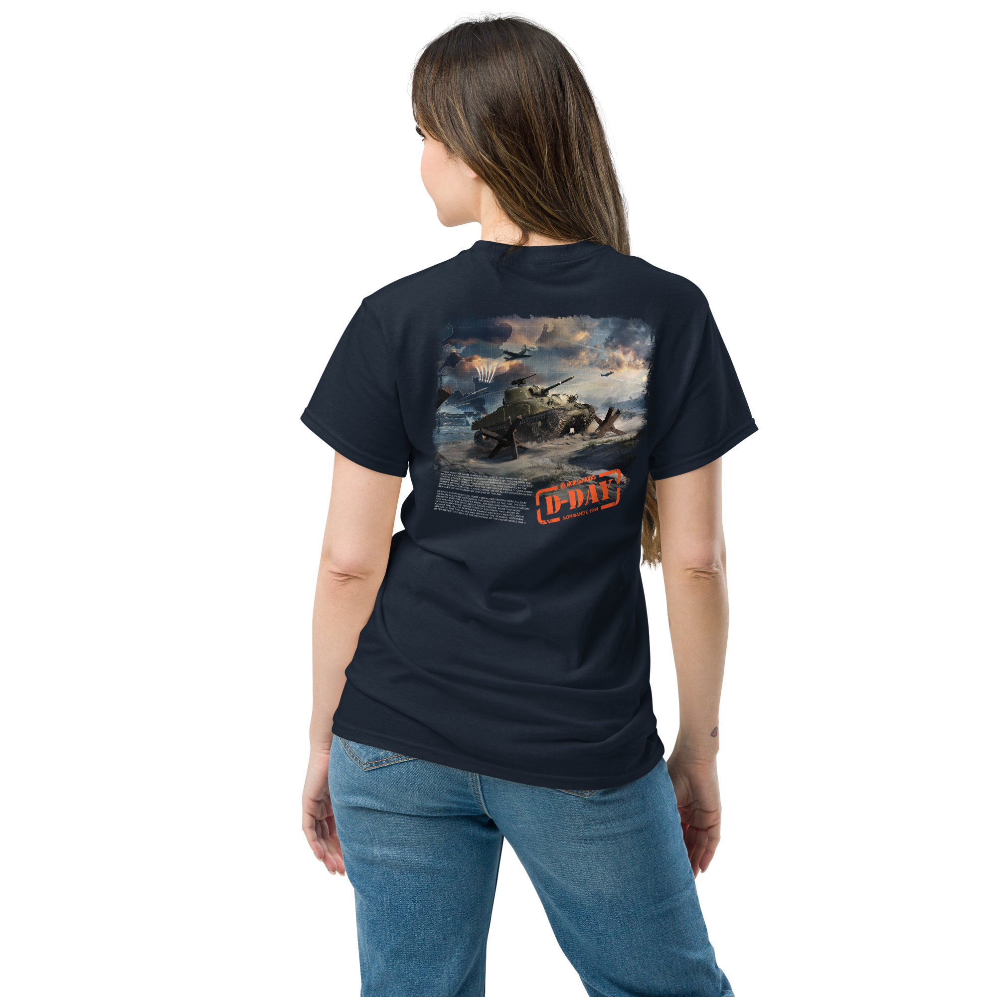 World of Tanks D-Day Tee t-shirt blu navy cotone