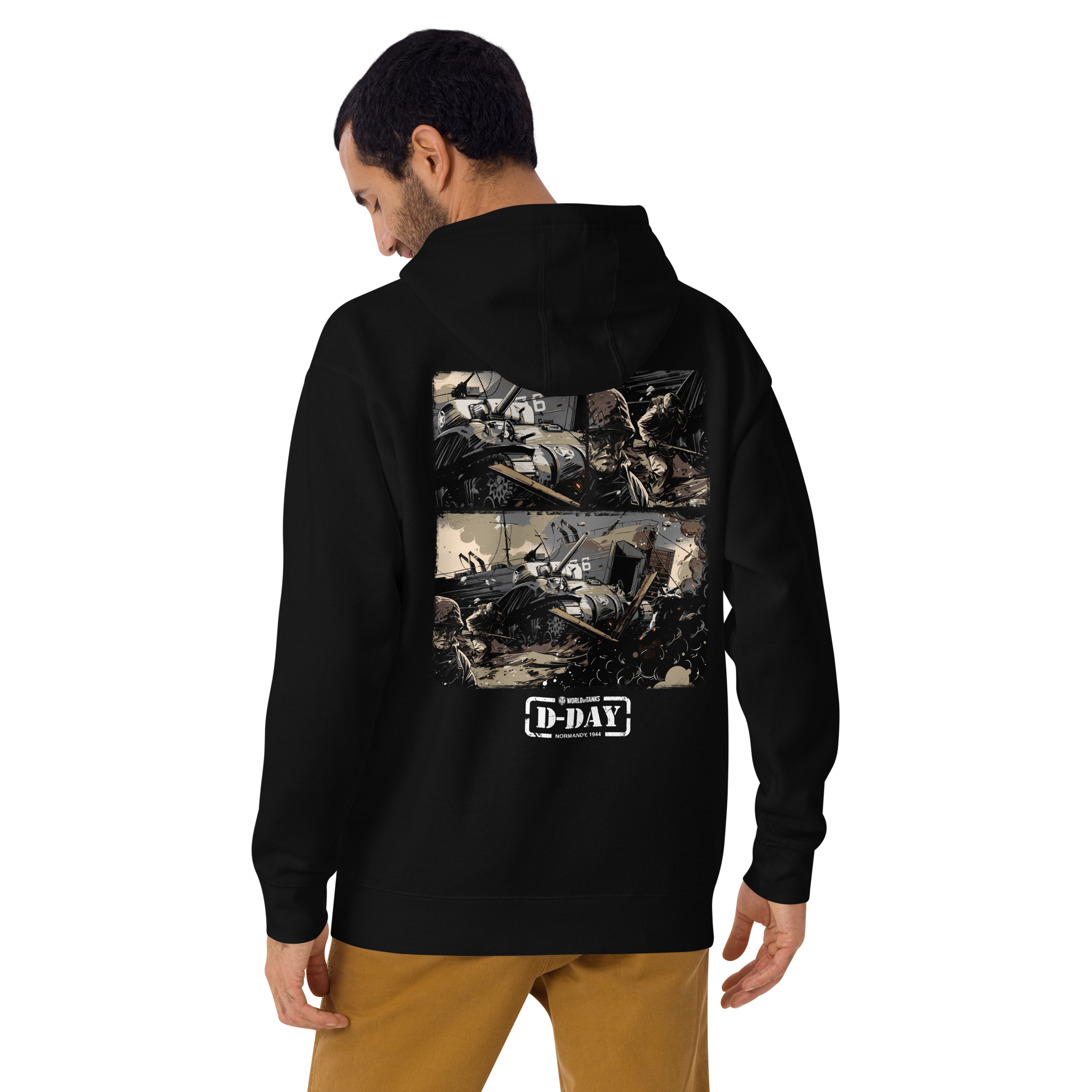 World of Tanks D-Day Fury Storm felpa cappuccio nera