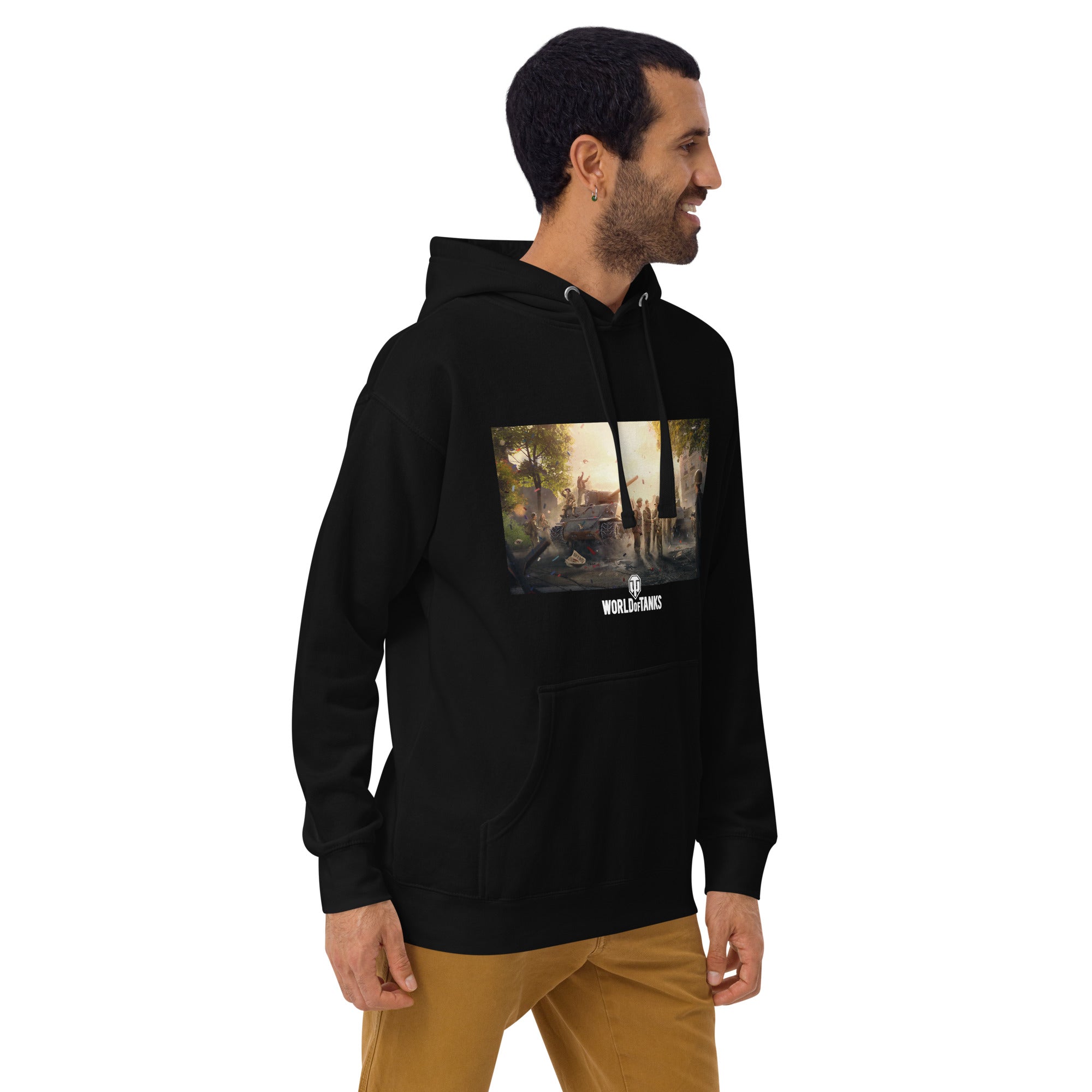 World of Tanks Victory Day Panels felpa cappuccio nera
