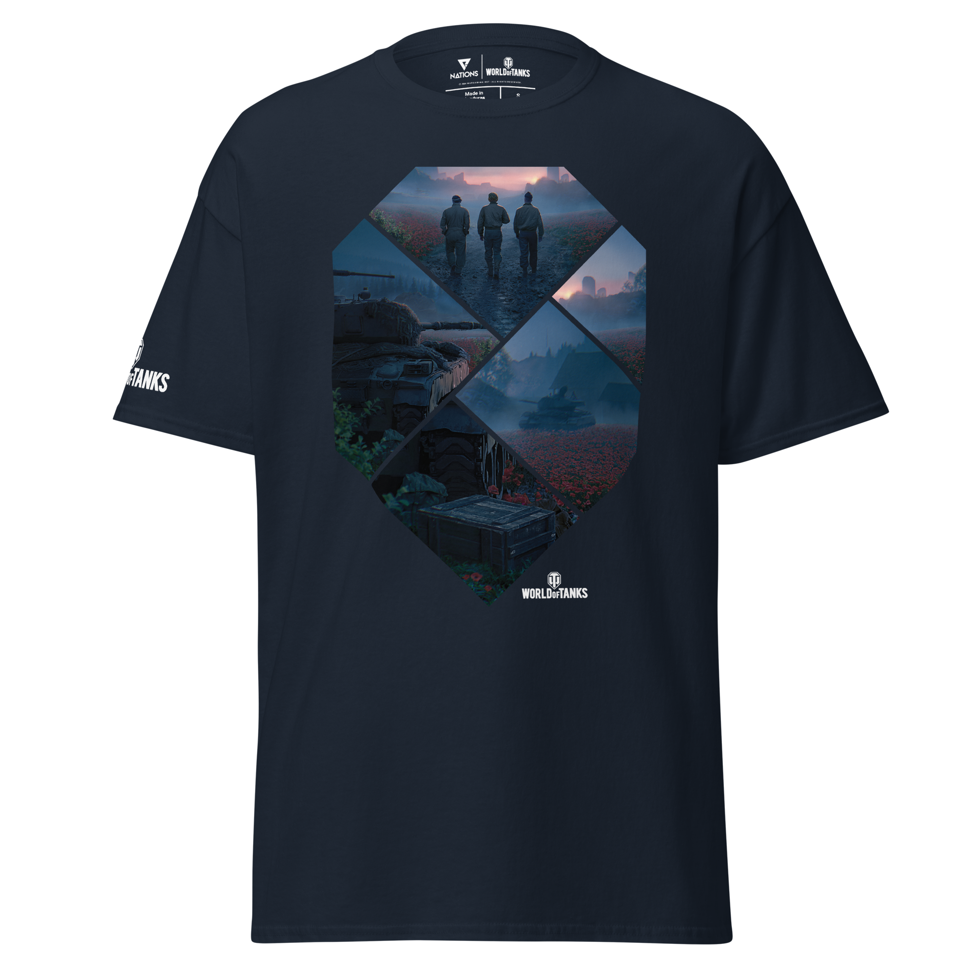 World of Tanks Victory Day maglietta navy cotone unisex
