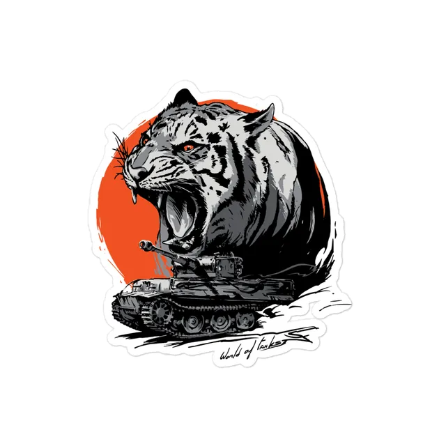 World of Tanks Tiger 1 adesivo vinile 10x10 cm