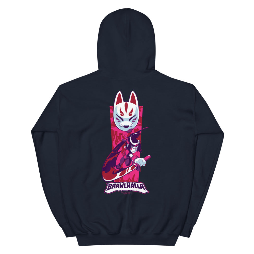 UBICollectibles Brawlhalla Mask felpa cappuccio blu misto cotone