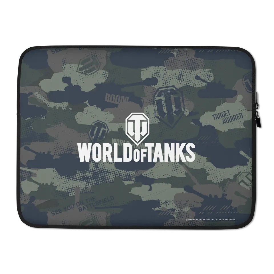World of Tanks Camo custodia laptop 15" neoprene
