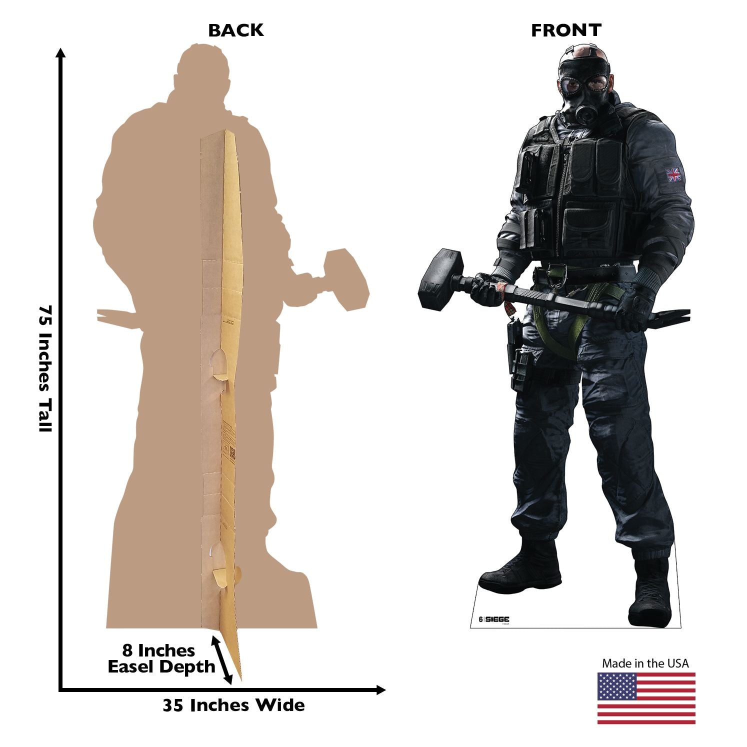 Rainbow Six Siege standee Sledge cartoncino