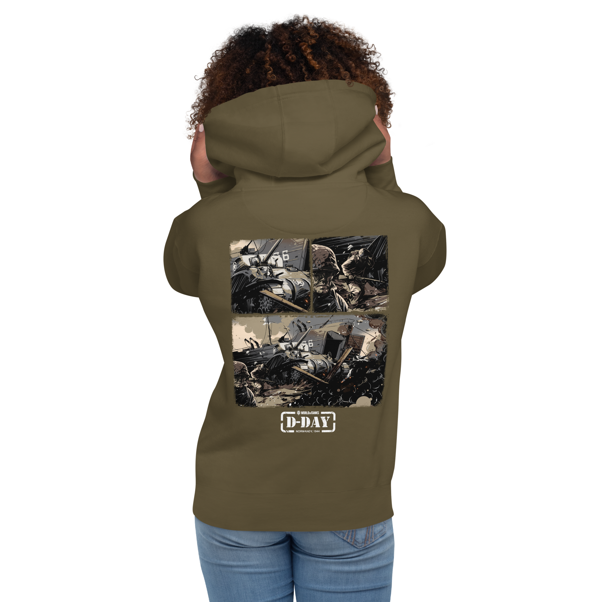 World of Tanks D-Day Fury Storm felpa verde militare unisex