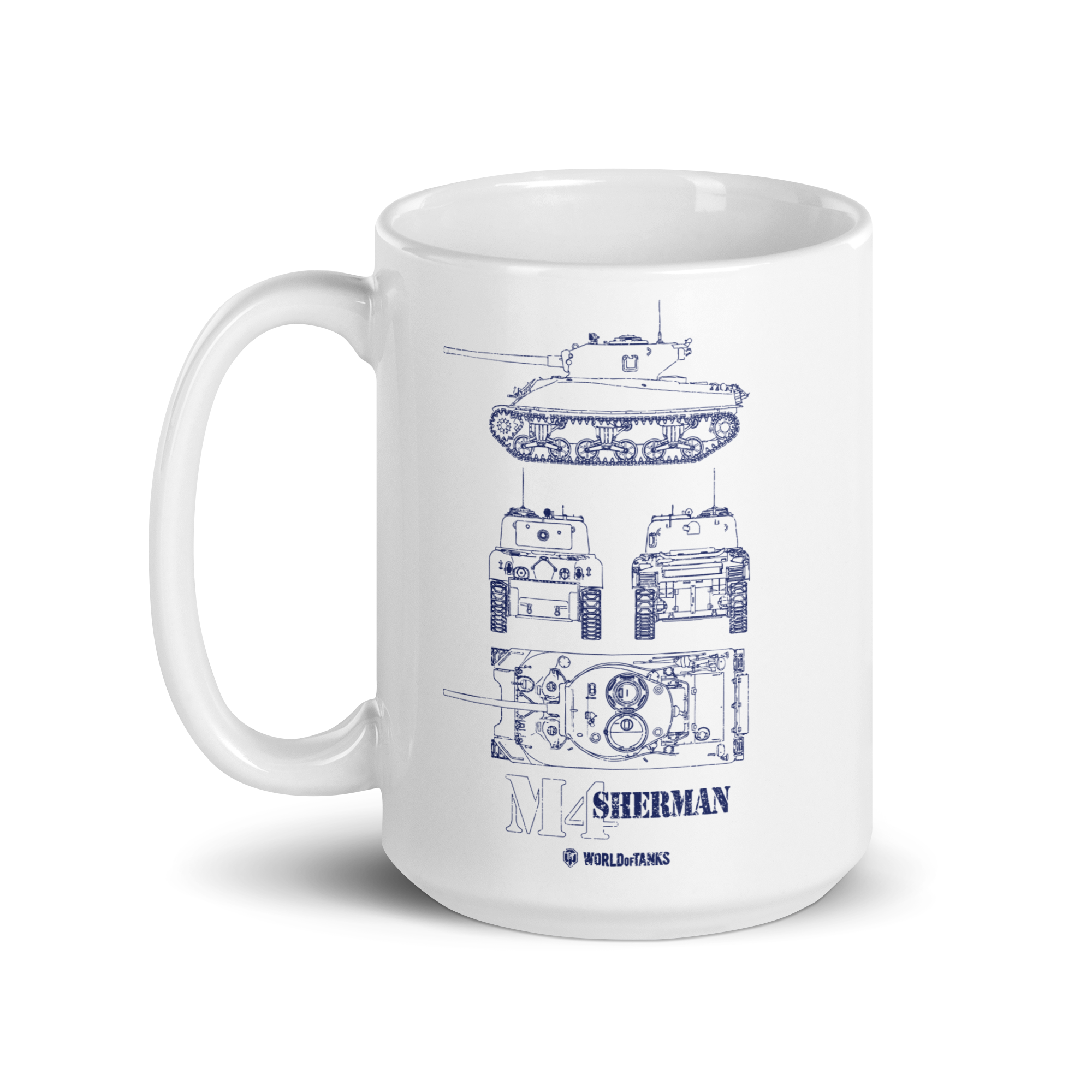 World of Tanks M4 Sherman Blueprint tazza ceramica