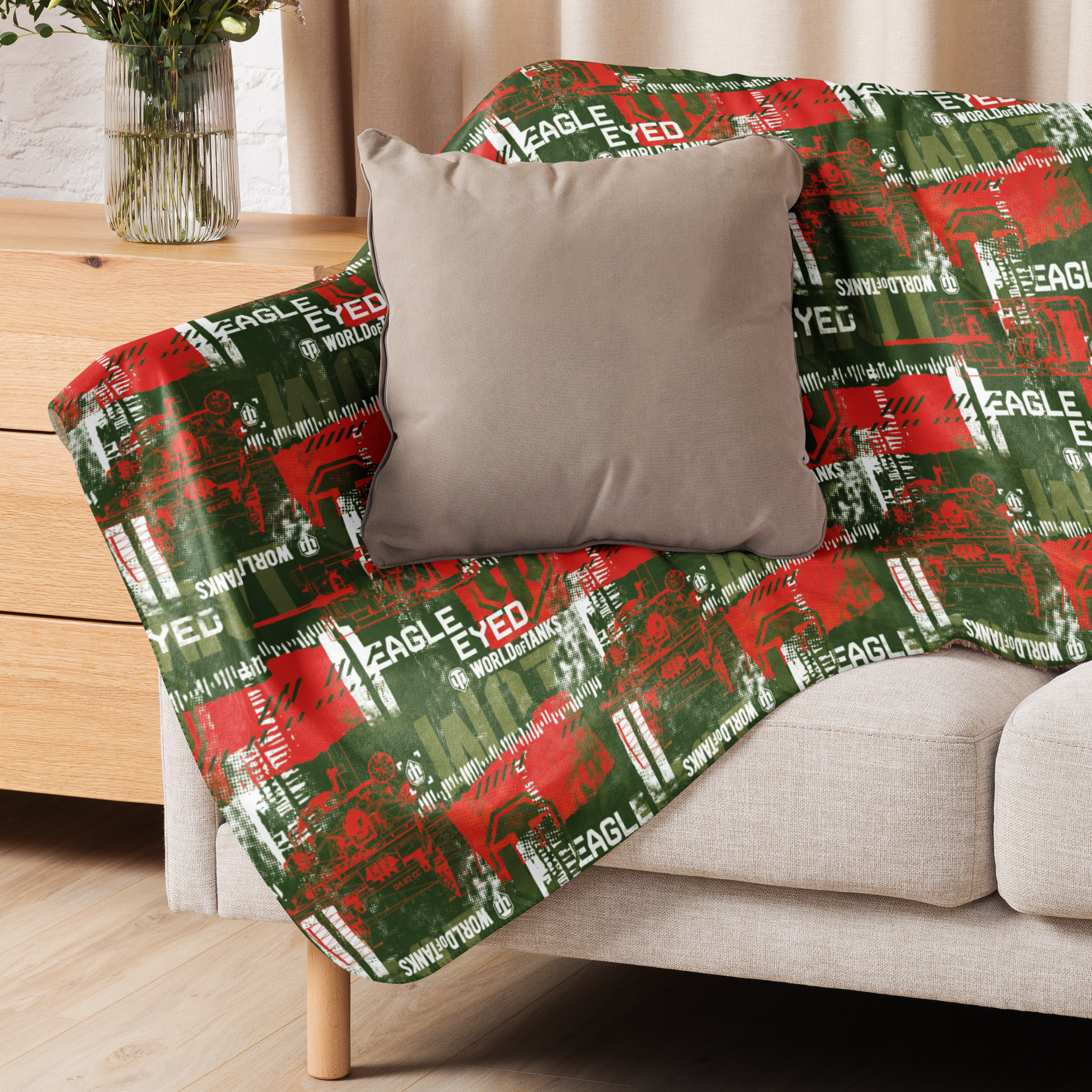 World of Tanks Eagle Eyed coperta sherpa pile divano