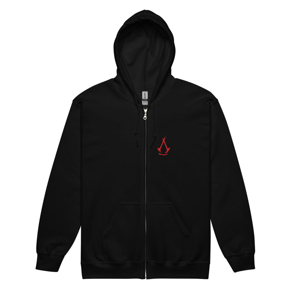 UBICollectibles Assassin's Creed Shadows felpa zip nera in misto cotone