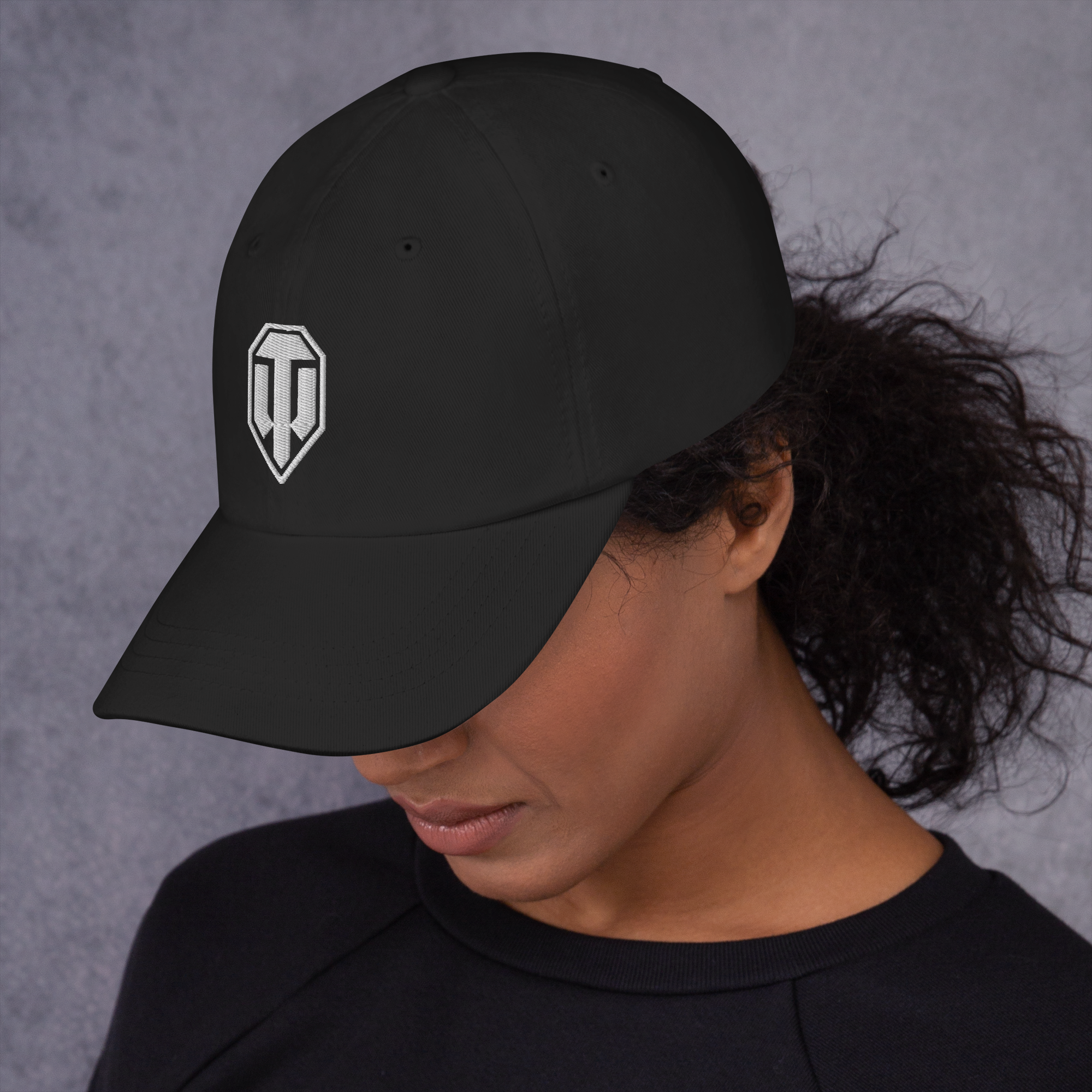 World of Tanks Logo cappellino dad hat nero cotone