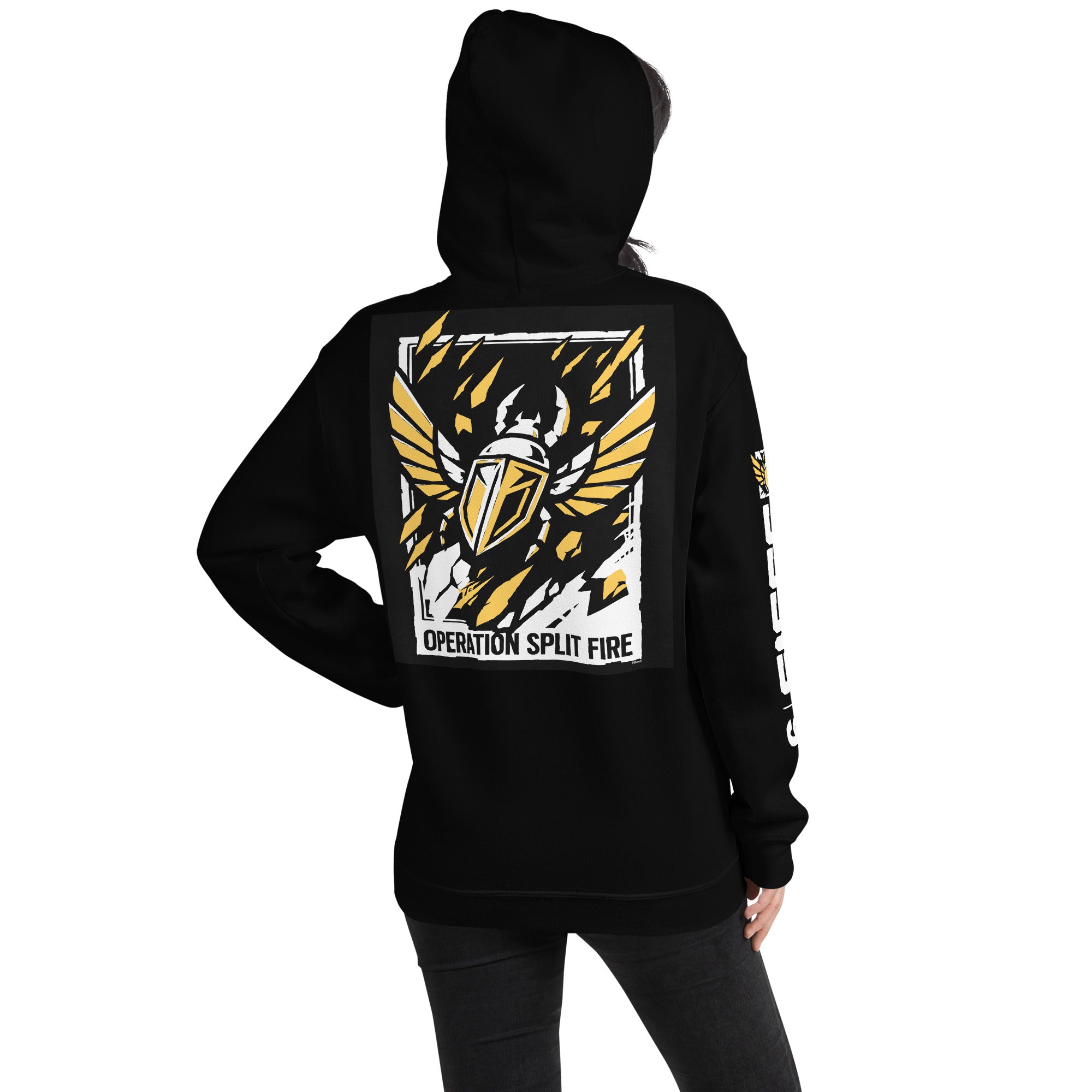 UBICollectibles Six Siege Split Fire felpa cappuccio nera L