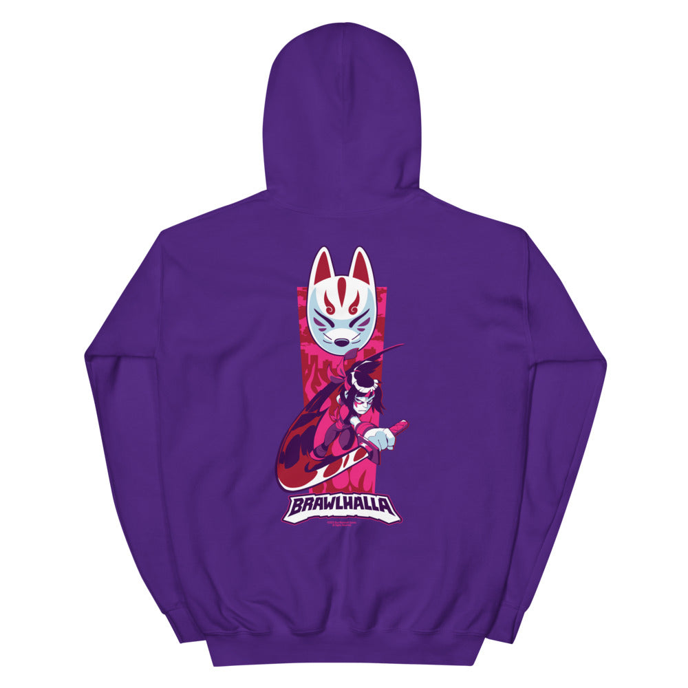 UBICollectibles Brawlhalla Mask felpa cappuccio blu misto cotone