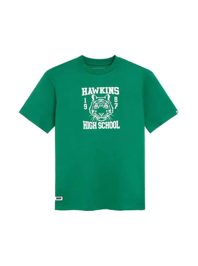 Stranger Things Hawkins Tigers t-shirt uomo cotone