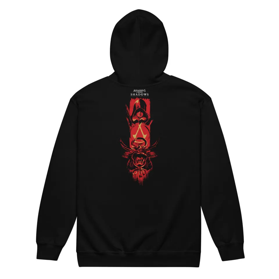 UBICollectibles Assassin's Creed Shadows felpa zip nera in misto cotone