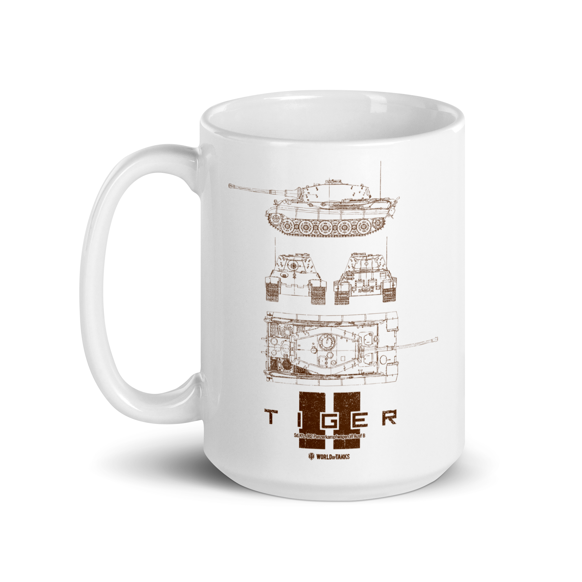 World of Tanks Blueprint Tiger II tazza ceramica 450 ml
