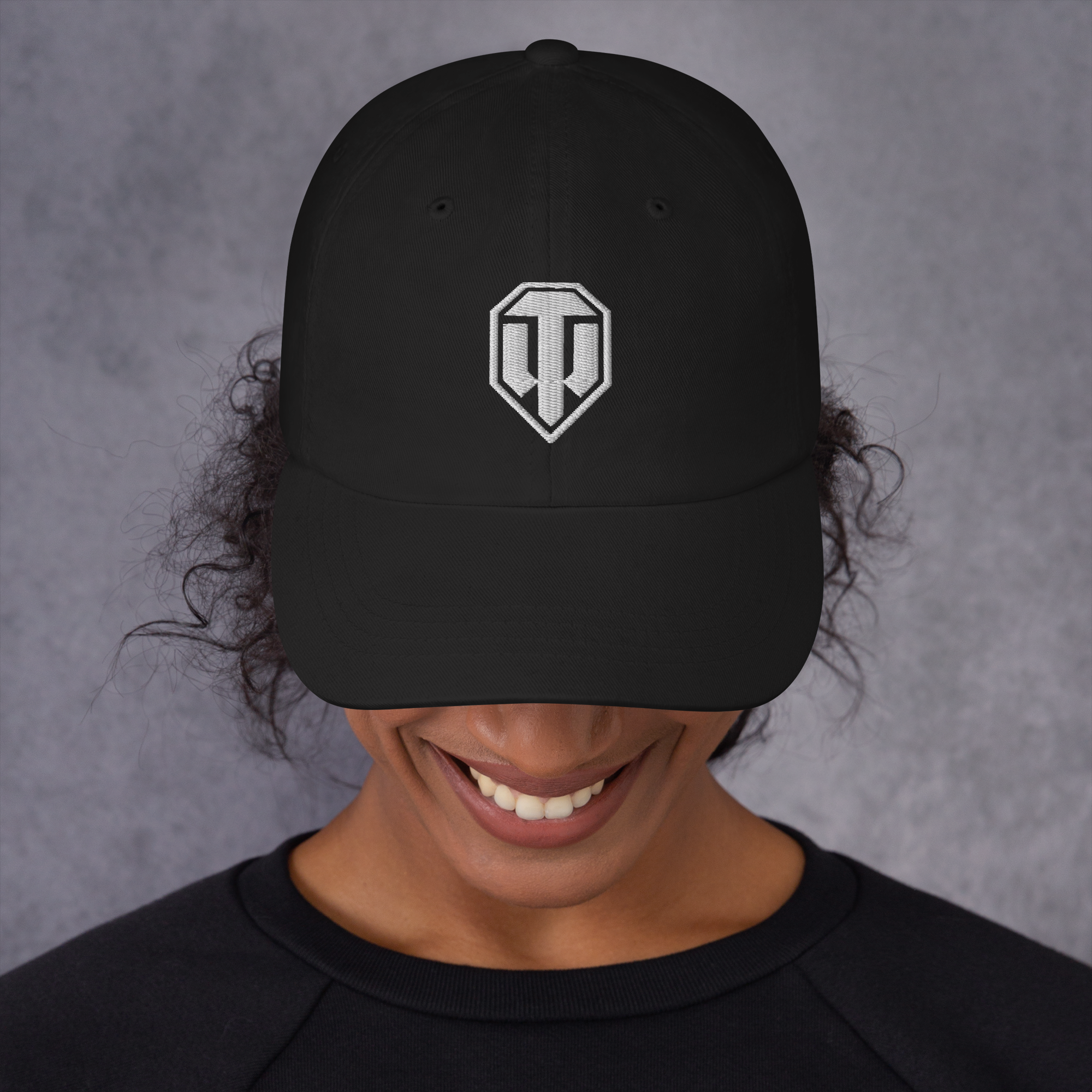World of Tanks Logo cappellino dad hat nero cotone
