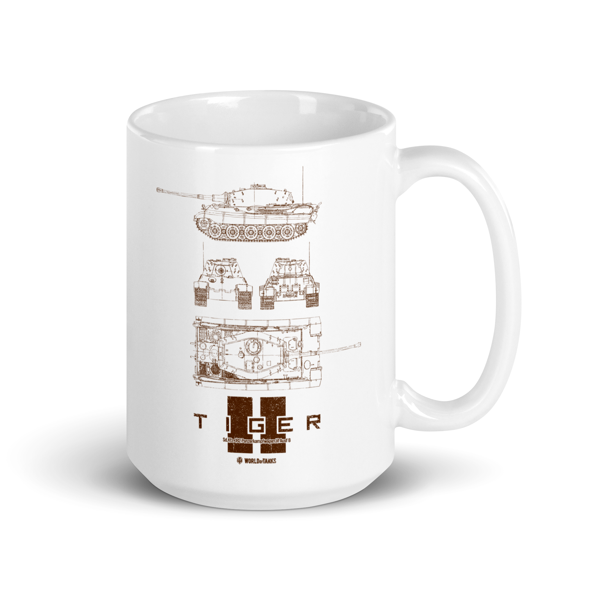 World of Tanks Blueprint Tiger II tazza ceramica 450 ml