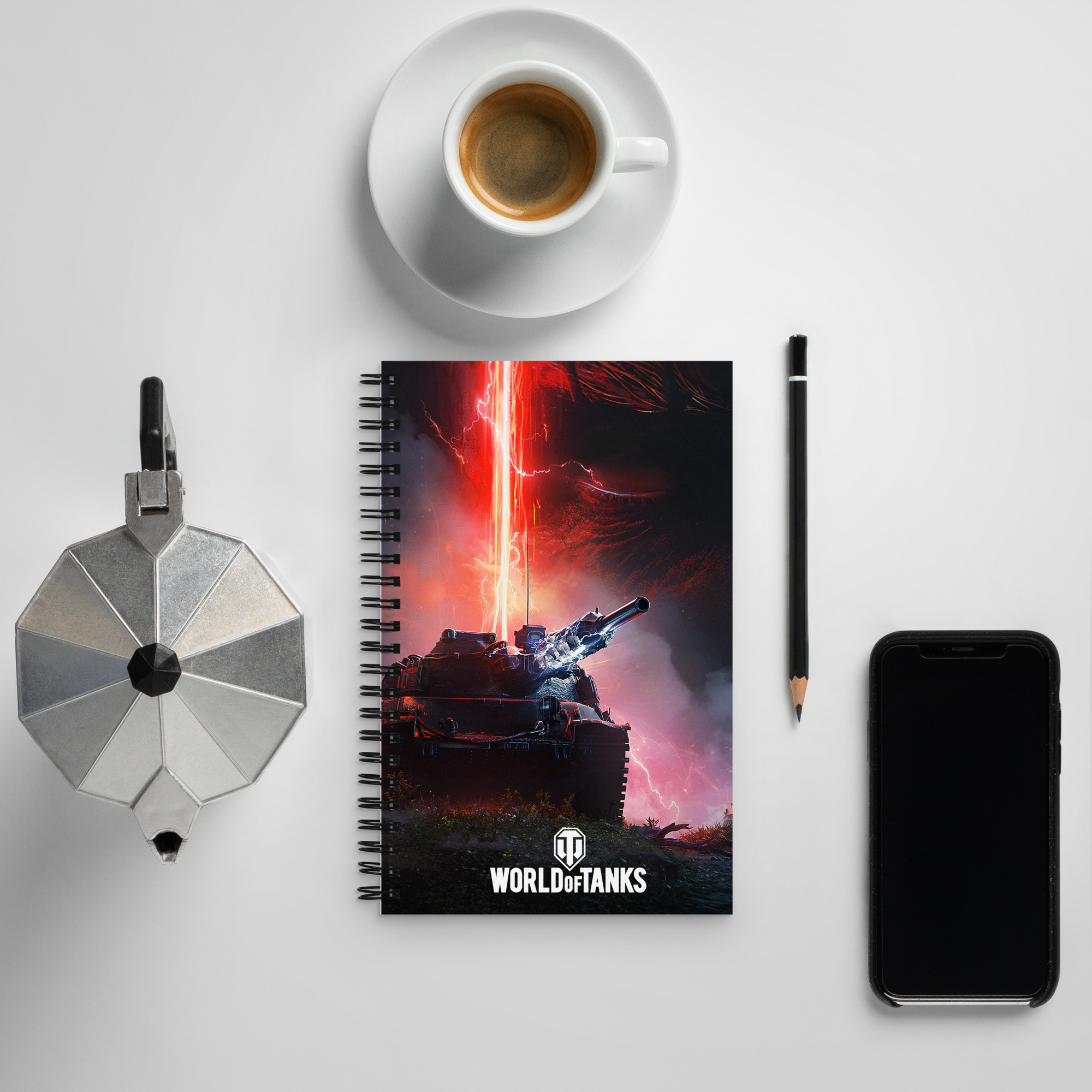 World of Tanks Waffentrager quaderno spiralato puntinato